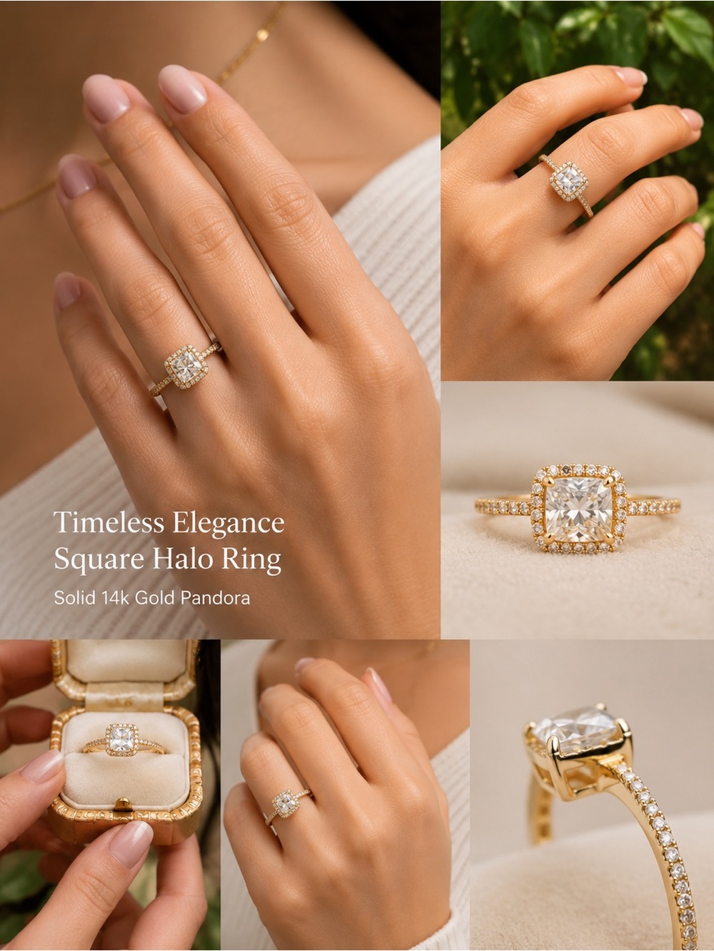 🌸Pandora Yellow Gold 14k Ring 🌸